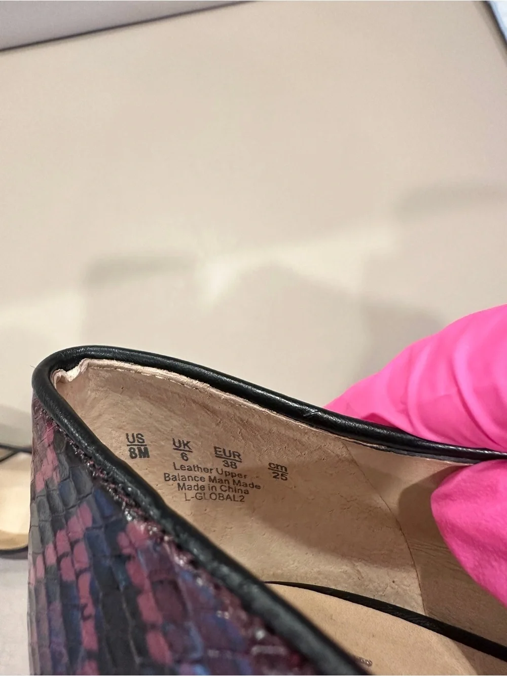 Franco Sarto Pointed Mid-Heel Pumps in Burgundy Snake Print